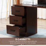 HOMCOM-Scrivania-Ufficio-con-3-Cassetti-e-3-Ripiani-Reversibili-in-Legno-120x49x72cm-Noce