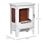 HOMCOM-Camino-Elettrico-Effetto-Fiamma-e-3-Lati-Aperti-Temperatura-Regolabile-Copertura-20-25m²---Bianco