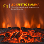HOMCOM-Camino-Elettrico-Effetto-Fiamma-e-3-Lati-Aperti-Temperatura-Regolabile-Copertura-20-25m²---Bianco