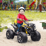 HOMCOM-Quad-per-Bambini-Elettrico-12V-con-Fari-e-Batteria-Ricaricabile-Eta-3-5-Anni-100x65x73cm-Giallo