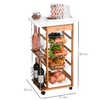 HOMCOM-Carrello-da-Cucina-in-Legno-Marrone-con-1-Cassetto-e-4-Cestelli-Metallici
