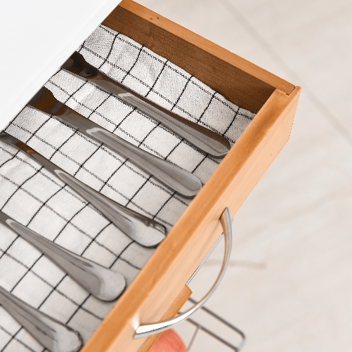 HOMCOM-Carrello-da-Cucina-in-Legno-Marrone-con-1-Cassetto-e-4-Cestelli-Metallici