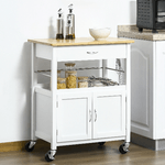 HOMCOM-Carrello-Cucina-con-Cassetto-Armadietto-e-Scaffale-Carrellino-Portavivande-con-Piano-in-Bambu-e-4-Ruote-Bianco