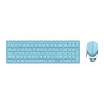 Rapoo 9750M tastiera Mouse incluso Casa RF senza fili + Bluetooth QWERTZ Tedesco Blu