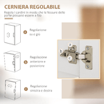 HOMCOM-Dispensa-Cucina-in-Truciolato-e-MDF-con-Ripiani-Aperti-Armadietti-e-Cassetto-119x41x180-cm-Bianco