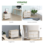 HOMCOM-Cassettiera-con-6-Cassetti-in-Tessuto-Pieghevoli-ed-Estraibili-59x28x70cm---Legno-Beige