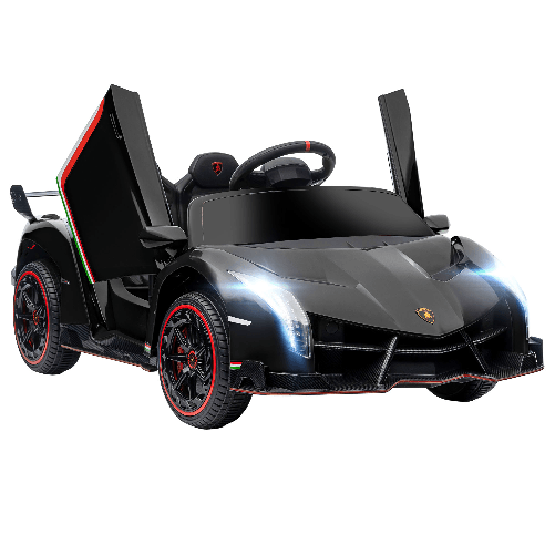 HOMCOM-Macchina-Elettrica-per-Bambini-Lamborghini-Veneno-12V-con-Telecomando-Eta-3-6-Anni-Nero