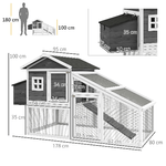 PawHut-Gabbia-per-Galline-o-Anatre-Pollaio-Prefabbricato-in-Legno-con-Tetto-Impermeabile-178x95x100-cm-Grigio