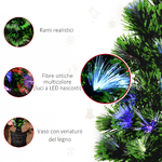 HOMCOM-Alberello-di-Natale-Artificiale-con-40-Luci-e-Fibre-Ottiche-Colorate-40-Rami-e-Base-Rimovibile-Φ28x55cm---Verde