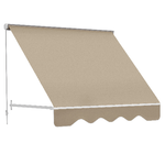 Outsunny Tenda da Sole Avvolgibile a Parete a Caduta, Beige, 180x70cm