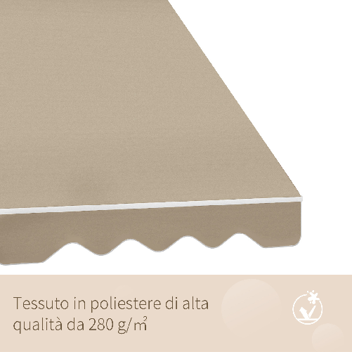 Outsunny-Tenda-da-Sole-Avvolgibile-a-Parete-a-Caduta-Beige-180x70cm