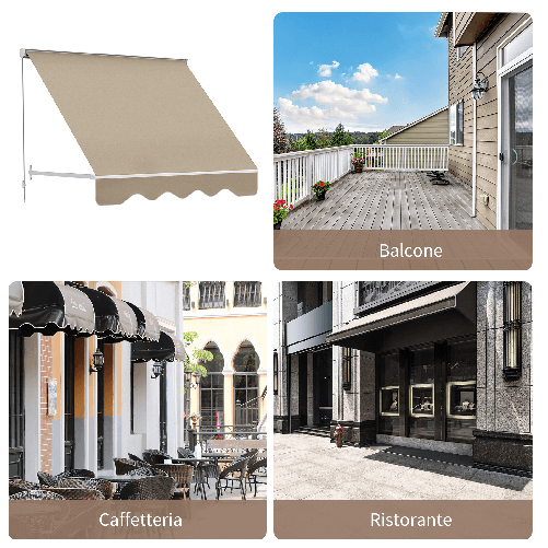 Outsunny-Tenda-da-Sole-Avvolgibile-a-Parete-a-Caduta-Beige-180x70cm