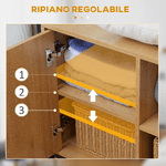 HOMCOM-Appendiabiti-in-Acciaio-e-Legno-Stile-Industriale-con-Scarpiera-e-Ripiani-80x40x180cm