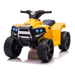 HOMCOM Quad Elettrico per Bambini ATV 6V con Fari e Clacson, Velocità 3km/h, Età 18-36 Mesi, 65x40x43cm, Nero Giallo