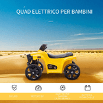 HOMCOM-Quad-Elettrico-per-Bambini-ATV-6V-con-Fari-e-Clacson-Velocita-3km-h-Eta-18-36-Mesi-65x40x43cm-Nero-Giallo