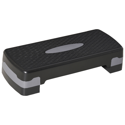 HOMCOM-Step-Fitness-per-Allenamento-a-Casa-e-Palestra-in-PP-con-Altezza-Regolabile-10cm-e-15cm-68x29cm-Nero-e-Grigio