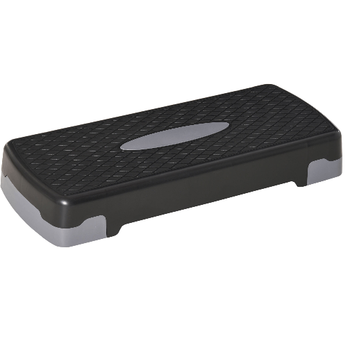 HOMCOM-Step-Fitness-per-Allenamento-a-Casa-e-Palestra-in-PP-con-Altezza-Regolabile-10cm-e-15cm-68x29cm-Nero-e-Grigio