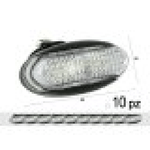 10 Pezzi Fanali Laterali Led 24V 12V Bianco Freddo Per Luce Ingombro Cortesia Targa Cupola Cappa Camion Rimorchio Caravan Furgone