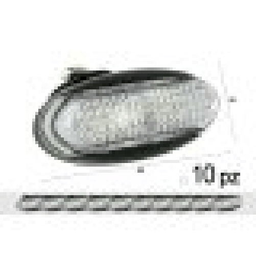 10 Pezzi Fanali Laterali Led 24V 12V Bianco Freddo Per Luce Ingombro Cortesia Targa Cupola Cappa Camion Rimorchio Caravan Furgone