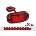 10 Pezzi Fanali Laterali Led 24V 12V Colore Rosso Per Luci Ingombro Cortesia Targa Cupola Cappa Camion Rimorchio Caravan Furgone