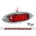 10 Pezzi Fanali Laterali Led 24V 12V Colore Rosso Per Luci Ingombro Cortesia Targa Cupola Cappa Camper Trattore Autocarro Barca