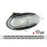 10 Pezzi Fanali Laterali Led 24V 12V Colore Rosso Per Luce Ingombro Cortesia Targa Cupola Cappa Camion Rimorchio Caravan Furgone