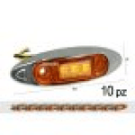 10 Pezzi Fanali Laterali Led 24V 12V Arancione Per Luci Ingombro Cortesia Targa Cupola Cappa Camper Trattore Autocarro Barca