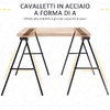 Durhand-Set-2-Cavalletti-da-Lavoro-Pieghevoli-In-Acciaio-Portata-250kg