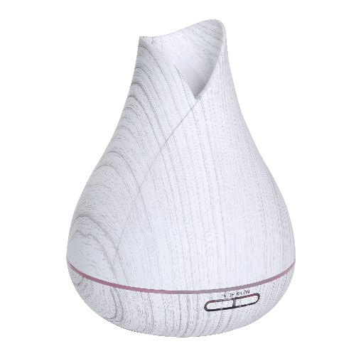 HOMCOM-Diffusore-di-Aromi-Oli-Essenziali-per-Ambienti-Vaporizzatore-con-7-Luci-Colorate-Timer-e-USB-Bianco-300Ml