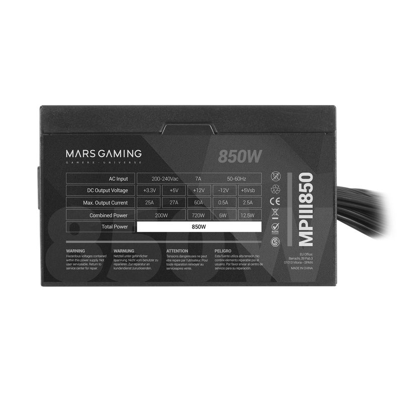 Mars-Gaming-MPIII850-alimentatore-per-computer-850-W-20-4-pin-ATX-ATX-Nero-Rosso