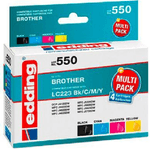 cartucce-per-stampante-edding-EDD-550-nero-ciano-magenta-giallo-compatibili-con-Brother-LC-223BK-C-M-Y-set-di-4