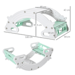 HOMCOM-Set-2-in-1-Altalena-per-Bambini-e-Tavolo-e-Sedie-per-Bambini-con-2-Seggiolini-in-HDPE-100x54x42-cm