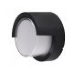 Applique Lampada Led Da Muro Parete Rotondo Neutro 4000K 12W Con Diffusore Semicoperto Colore Nero SKU-8538