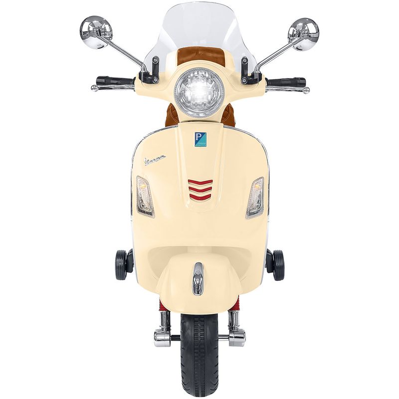 E-Spidko-Vespa-GTS-Super-Sport-a-batteria-12V-colore-crema-mis.-102-x-75-x-51-cm-accensione-con-effetti-sonori-clacson-funzionante-retromarcia-fari-led-anteriori-e-posteriori-sellino-in-pelle-paravento-anteriore-bauletto-porta-oggetti-portata-mas