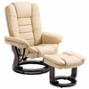 HOMCOM-Set-Poltrona-Relax-e-Pouf-Poggiapiedi-Girevole-a-360°-e-Reclinabile-Similpelle-PU