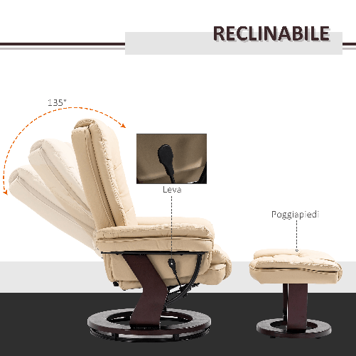 HOMCOM-Set-Poltrona-Relax-e-Pouf-Poggiapiedi-Girevole-a-360°-e-Reclinabile-Similpelle-PU