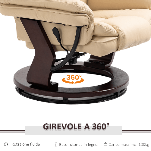 HOMCOM-Set-Poltrona-Relax-e-Pouf-Poggiapiedi-Girevole-a-360°-e-Reclinabile-Similpelle-PU