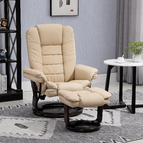 HOMCOM-Set-Poltrona-Relax-e-Pouf-Poggiapiedi-Girevole-a-360°-e-Reclinabile-Similpelle-PU