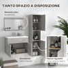 kleankin-Set-Mobili-Bagno-con-Mobile-Lavabo-60cm-e-Lavandino-in-Ceramica-Colonna-Bagno-e-Specchiera-Grigio