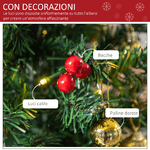 HOMCOM-Albero-di-Natale-60cm-con-15-Luci-a-LED-73-Rami-Albero-di-Natale-Artificiale-con-Decorazioni