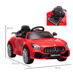 HOMCOM-Macchinina-per-Bambini-Elettrica-12V-con-Licenza-Mercedes-AMG-GTR-Velocita-3-5km-h-105x58x45-cm-Rosso