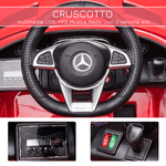 HOMCOM-Macchinina-per-Bambini-Elettrica-12V-con-Licenza-Mercedes-AMG-GTR-Velocita-3-5km-h-105x58x45-cm-Rosso