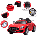 HOMCOM-Macchinina-per-Bambini-Elettrica-12V-con-Licenza-Mercedes-AMG-GTR-Velocita-3-5km-h-105x58x45-cm-Rosso