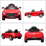 HOMCOM-Macchinina-per-Bambini-Elettrica-12V-con-Licenza-Mercedes-AMG-GTR-Velocita-3-5km-h-105x58x45-cm-Rosso