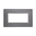 ETTROIT Placca In Alluminio Serie Solar 4P Colore Silver Compatibile Con Bticino Matix