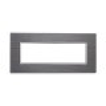 ETTROIT Placca In Alluminio Serie Solar 6P Colore Silver Compatibile Con Bticino Matix