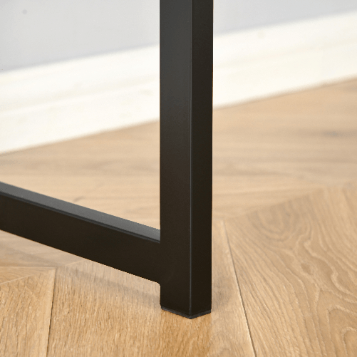 HOMCOM-Scrivania-Angolare-a-Scomparsa-Pieghevole-con-2-Ripiani-Laterali-in-Legno-e-Metallo---Nera