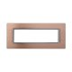 ETTROIT Placca In Alluminio Serie Space 7P Colore Oro Compatibile Con Bticino Living Light