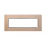 ETTROIT Placca In Vetro Serie Space 7P Colore Oro Compatibile Con Bticino Living Light