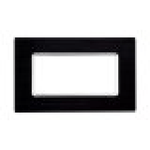 ETTROIT Placca In Alluminio Serie Solar 4P Colore Nero Compatibile Con Bticino Matix